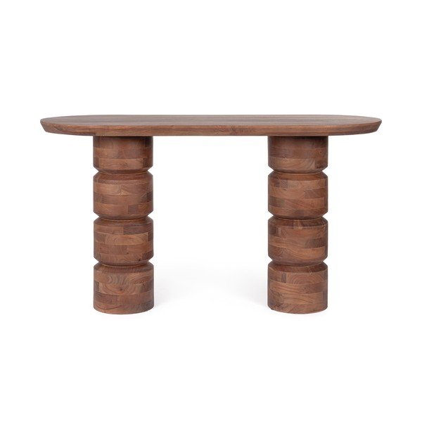 Konzolový stolík z mangového dreva v tmavo prírodnej farbe 45x130 cm Cortez – Bizzotto-image-2