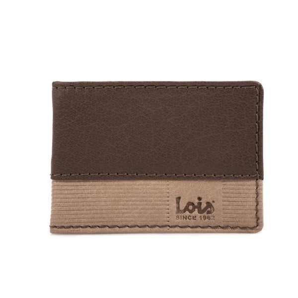 Kožená peňaženka Lois Brown Block, 10x7 cm