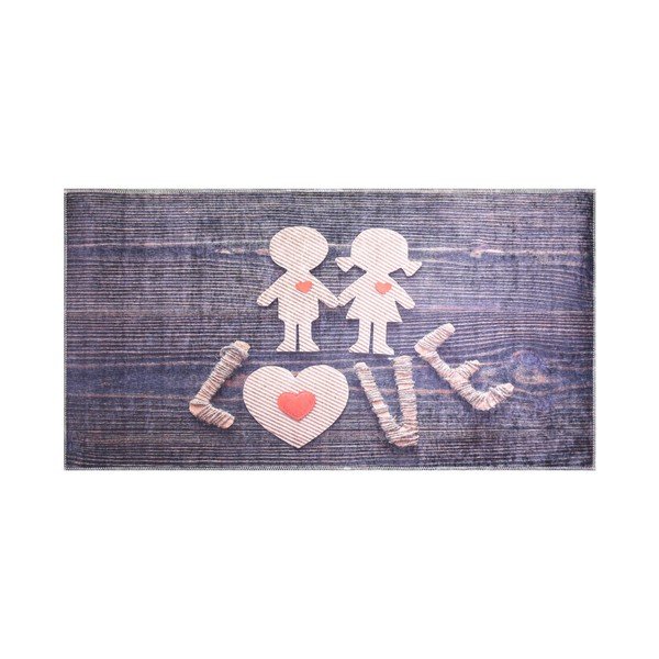 Odolný koberec Vitaus Love is Everywhere, 80 x 150 cm-image-1