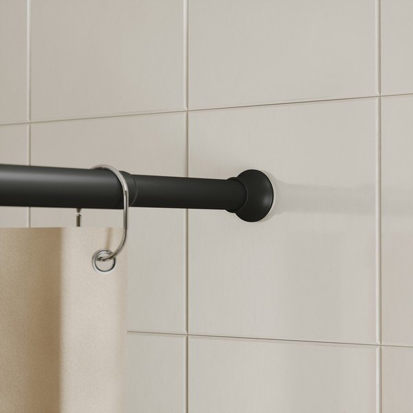 Matne čierna tyč na sprchový záves 106 - 182 cm Chroma – Umbra-image-1
