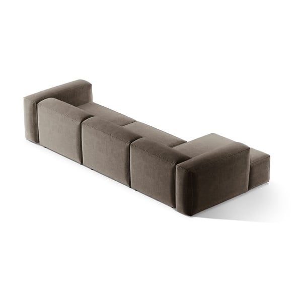 Hnedá rohová pohovka (ľavý roh/s leňoškou) Bergamo – Cosmopolitan Design-image-4