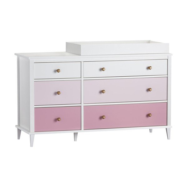 Ružová detská komoda s prebaľovacím pultom 136x90x49 cm Poppy – Støraa-image-4