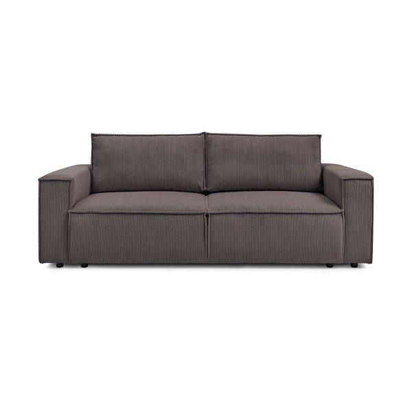 Taupe menčestrová rozkladacia pohovka 245 cm Nihad – Bobochic Paris