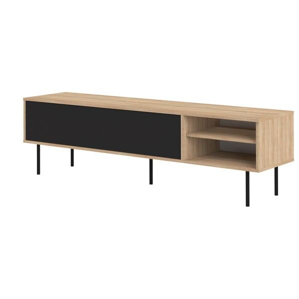 TV stolík v dekore duba v čierno-prírodnej farbe 165x40 cm Ampère – TemaHome-image-4