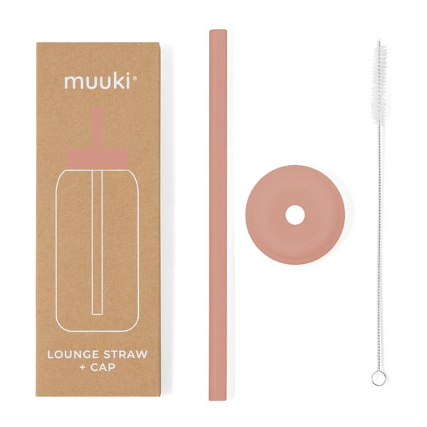 Silikónová slamka s čistiacou kefkou/s viečkom Canyon Clay – Muuki
