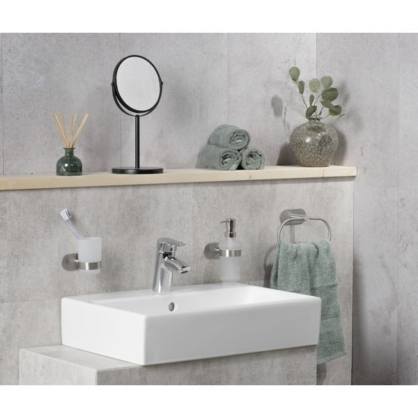 Samodržiaci sklenený téglik na zubné kefky v matne striebornej farbe Orea – Wenko-image-2