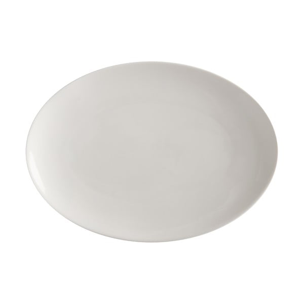 Biely porcelánový tanier Maxwell & Williams Basic, 30 x 22 cm