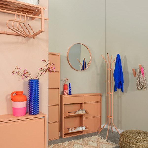 Kovový vešiak v lososovej farbe ø 40x170 cm Jessy – Spinder Design-image-3