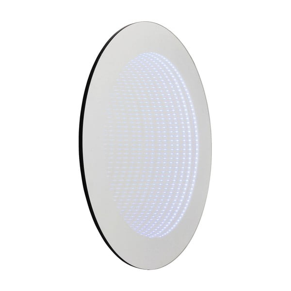 Nástenné zrkadlo s LED svetlami Kare Design Infinity Colore, Ø 80 cm