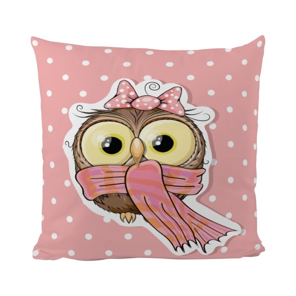 Vankúš Pink Owl, 50x50 cm
