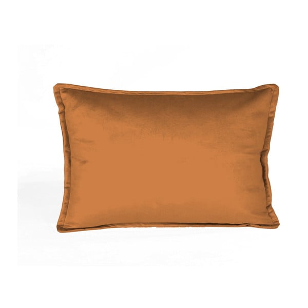 Oranžová dekoratívna obliečka na vankúš Velvet Atelier, 50 × 35 cm