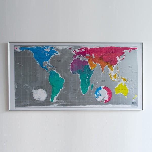 Mapa sveta v priehľadnom puzdre The Future Mapping Company Huge Future Map, 196 × 100 cm