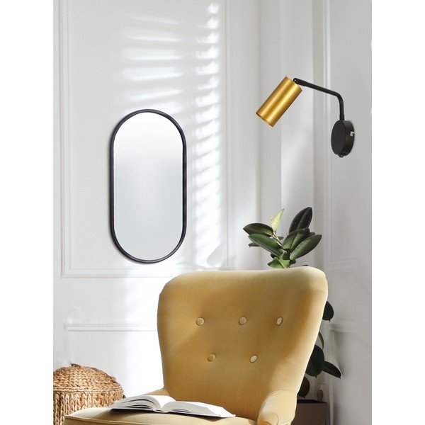 Kovové nástenné svietidlo v čierno-zlatej farbe Tina - Candellux Lighting-image-1