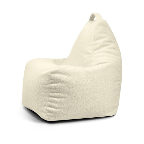 Krémový sedací vak z textílie buklé Play Amuse – SLOWDOWN