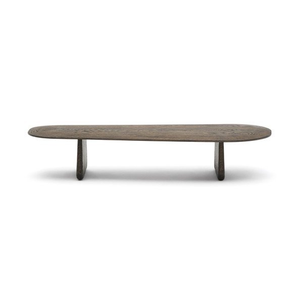 Tmavohnedý konferenčný stolík z dubového dreva 64x146 cm Pirita – Kave Home-image-3