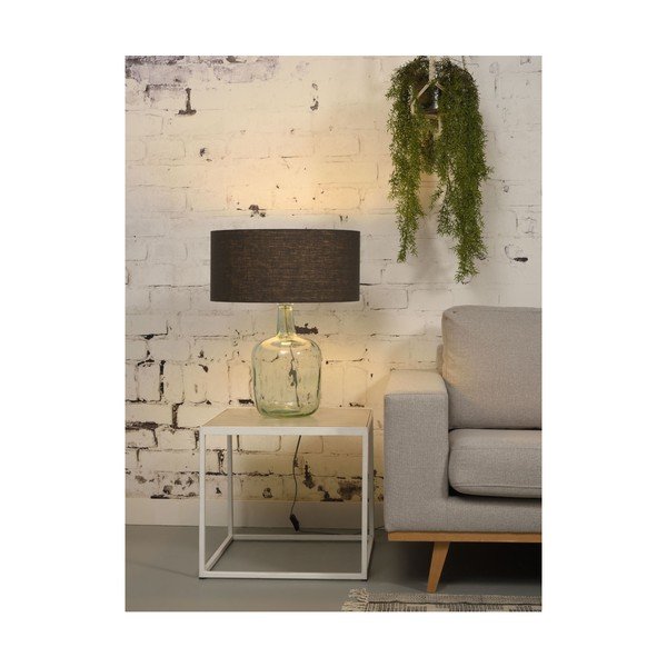 Stolová lampa s tmavomodrým tienidlom a konštrukciou z recyklovaného skla Good&Mojo Murano, ⌀ 47 cm-image-1
