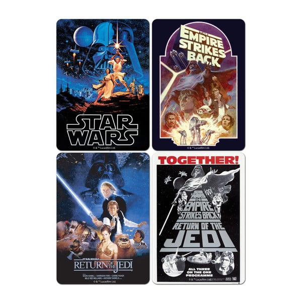 Sada 4 podložiek pod poháre Star Wars™ Film Posters