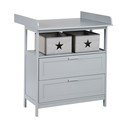 Sivá detská komoda s prebaľovacím pultom 87x100x75 cm Hamburg – Roba