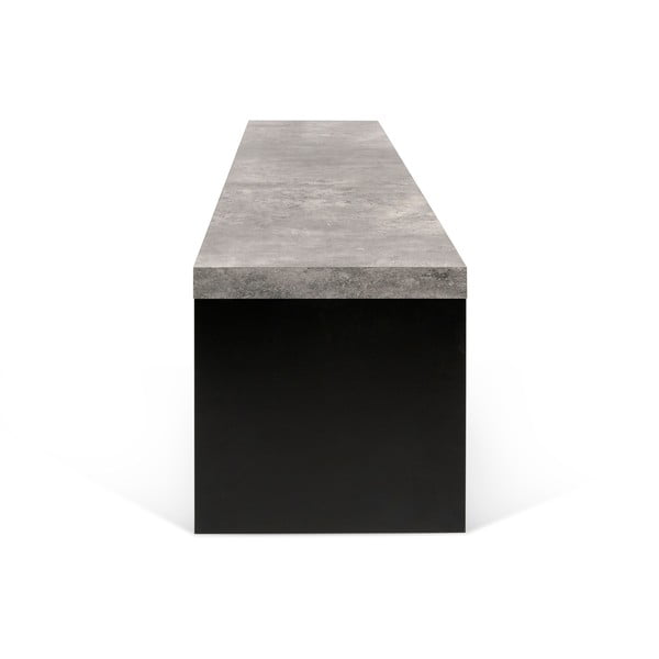 Čierno-sivá lavica v betónovom dekore TemaHome Detroit, 140 x 43 cm-image-2