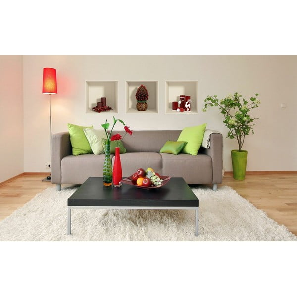 Sada 3 vianočných samolepiek s 3D efektom Ambiance Red Candles and Christmas Tree-image-3