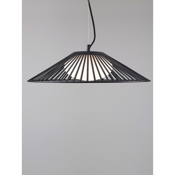 Matne čierne kovové LED závesné svietidlo so skleneným tienidlom ø 50 cm Brume – Nova Luce-image-4