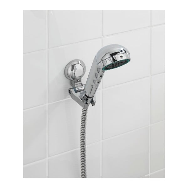 Polohovateľný držiak bez nutnosti vŕtania na sprchovú hadicu Wenko Magic-Loc Fiorina-image-1