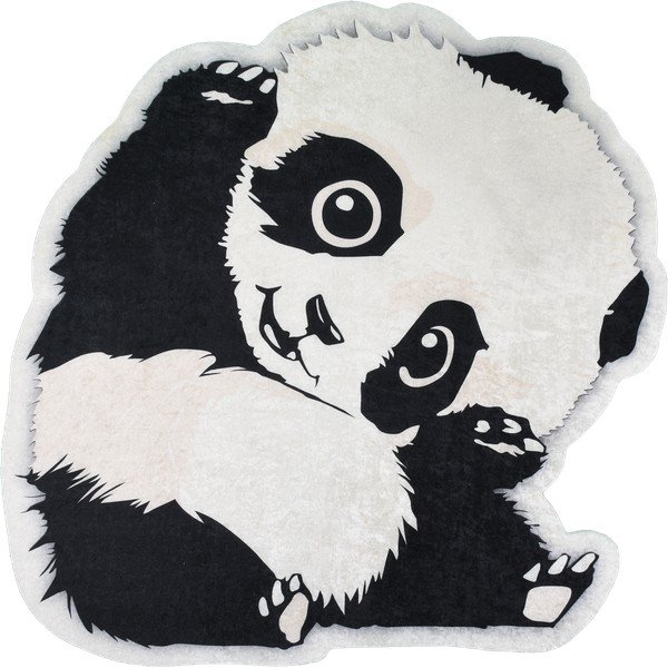 Čierno-biely detský koberec ø 120 cm Cuddly Panda – Vitaus