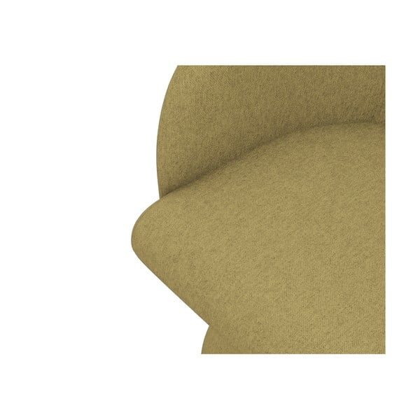 Čalúnené jedálenské kreslo v horčicovej farbe Kanoa – Makamii-image-4