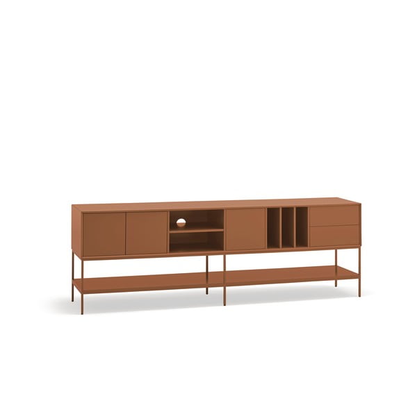 TV stolík v tehlovej farbe 220x74x45 cm Platt – Teulat-image-3