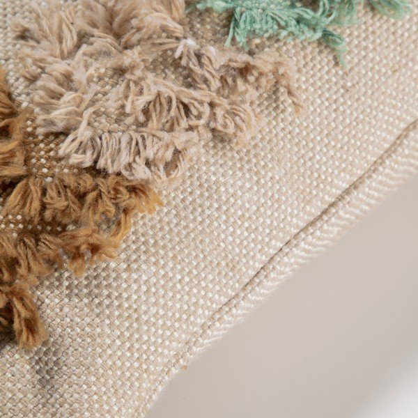 Hnedá obliečka na vankúš z recyklovaného plastu Kave Home Dalila, 45 x 45 cm-image-1