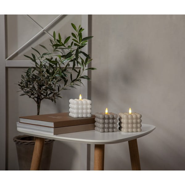 Biela vosková LED sviečka Star Trading Flamme Dot, výška 9,5 cm-image-4