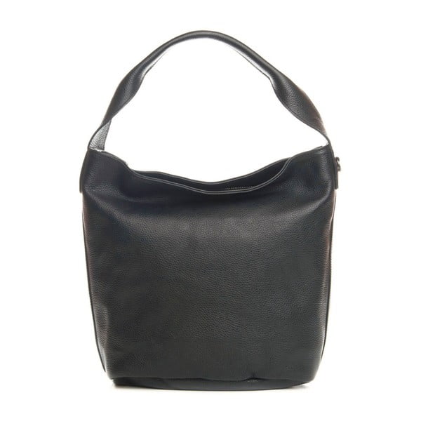Čierna kožená kabelka Mila Blu Peuterey
