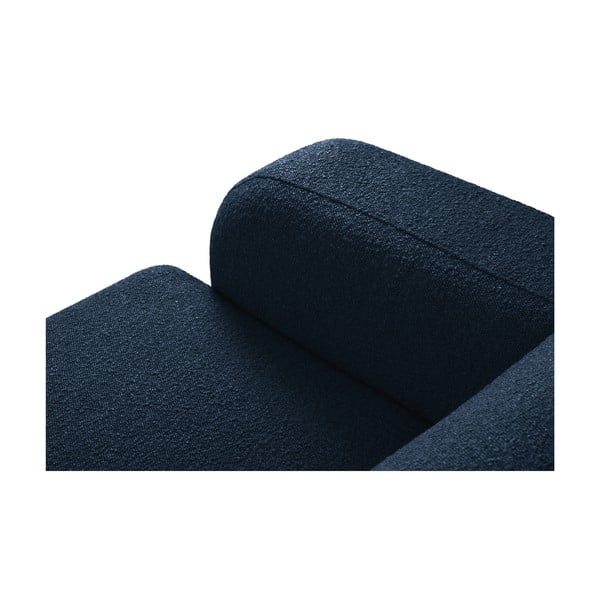 Tmavomodrá rohová pohovka z textílie bouclé (pravý roh) Molino – Micadoni Home-image-4