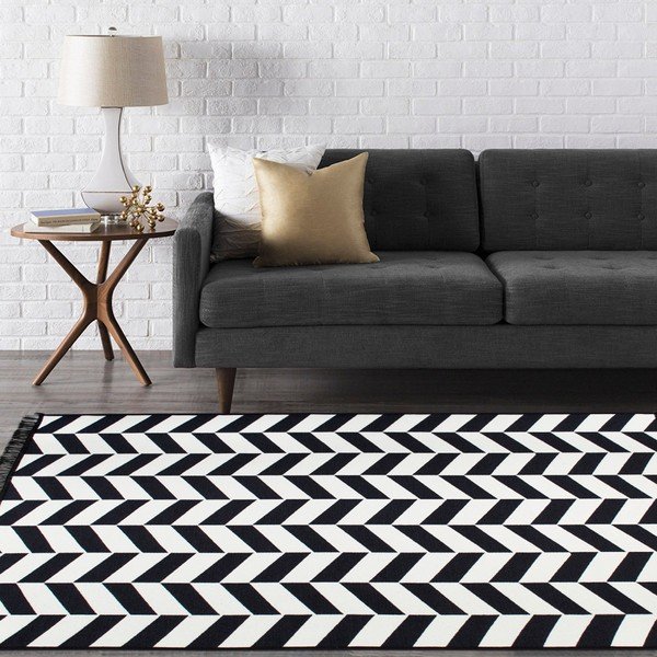 Čierno-biely obojstranný koberec Morpheus, 140 × 215 cm-image-4