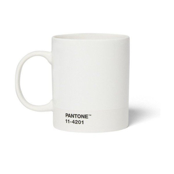Biely porcelánový hrnček 375 ml Cortado Cloud Dancer 11-4201  – Pantone