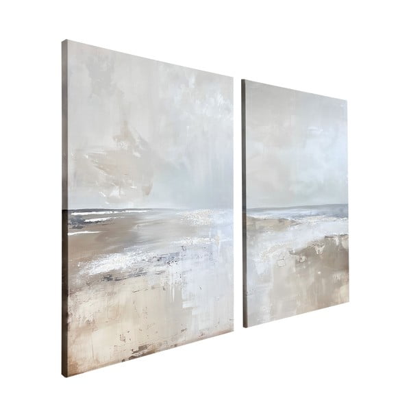 Obrazy s ručne maľovanými prvkami v súprave 2 ks 50x70 cm Breeze – Styler-image-4