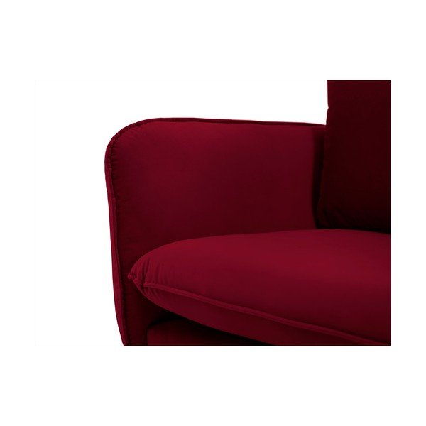 Červená pohovka so zamatovým poťahom Cosmopolitan Design Florence,160 cm-image-4