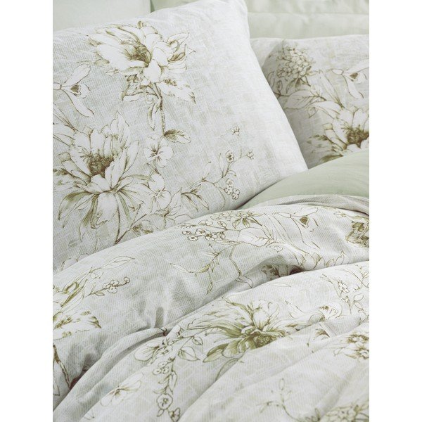 Predĺžené béžové obliečky na dvojlôžko z bavlneného saténu 260x220 cm Lucida – Mijolnir-image-2