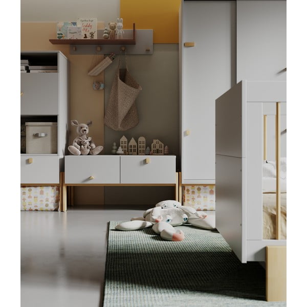 Svetlosivá nízka detská komoda 100x25 cm Cube - Pinio-image-1