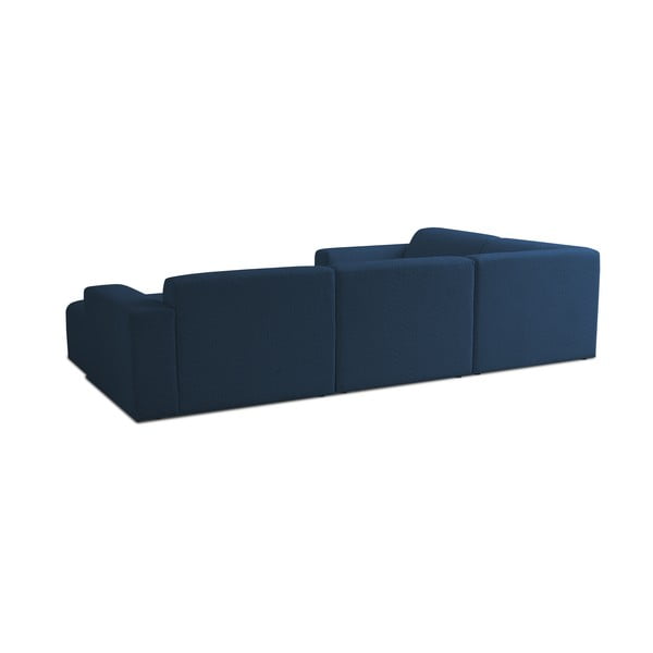 Tmavomodrá rohová pohovka z textílie buklé (do "U") Roxy – Scandic-image-2