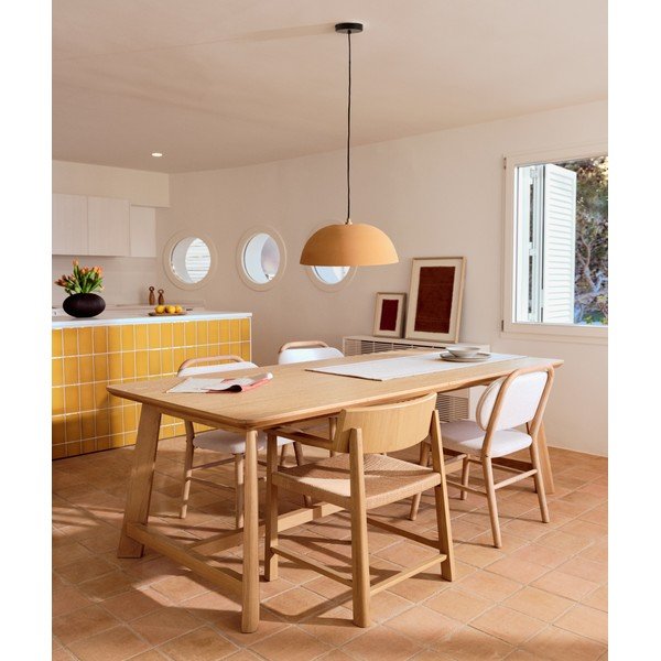 Oranžové kovové závesné svietidlo ø 46 cm Nibla – Kave Home-image-2
