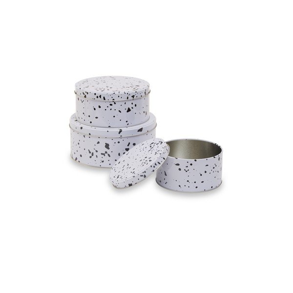 Kovové dózy v súprave 3 ks na cukrovinky Speckled – Premier Housewares-image-3