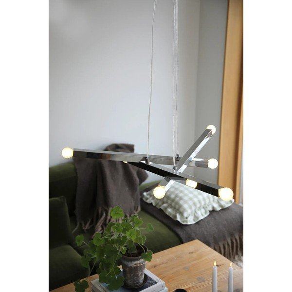 Kovové závesné svietidlo v striebornej farbe Stack – Markslöjd-image-1