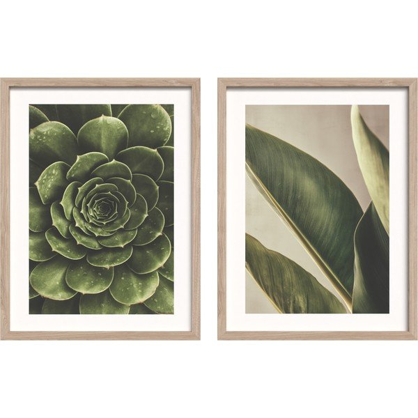 Tlačené obrazy v súprave 2 ks s rámom 30x40 cm Beauty Green – Styler