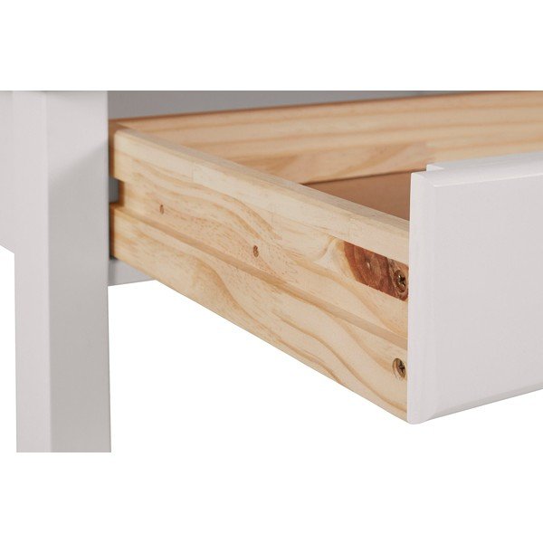 Biely pracovný stôl z borovicového dreva Støraa Gava, dĺžka 140 cm-image-4