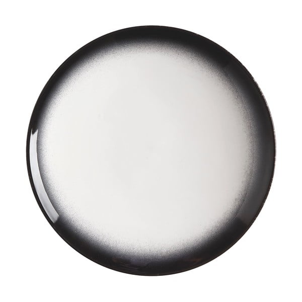 Bielo-čierny keramický tanier Maxwell & Williams Caviar, ø 27 cm