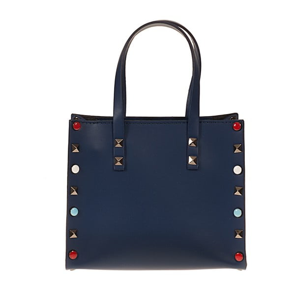 Modrá kožená kabelka Pitti Bags Belinda