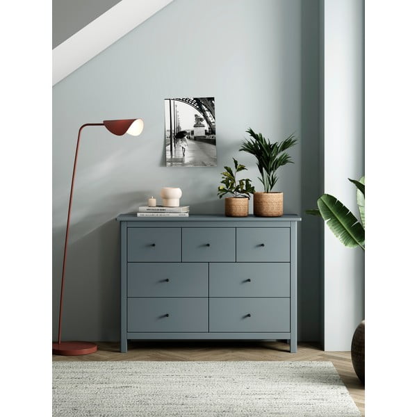 Komoda sivozelená z borovicového dreva 110x80x40 cm Misti – Marckeric-image-1