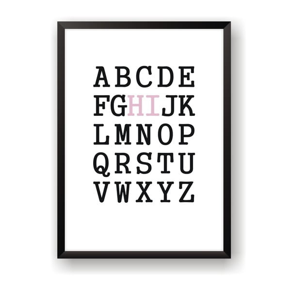 Plagát Nord & Co Hi Alphabet, 21 x 29 cm