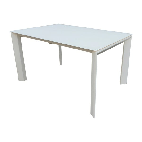 Biely rozkladací jedálenský stôl sømcasa Nicola, 140 × 90 cm